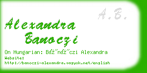 alexandra banoczi business card